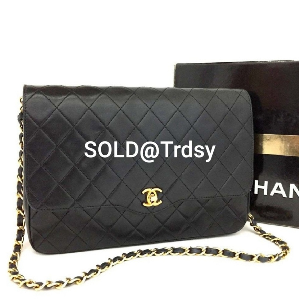 100% Auth CHANEL Quilted Matelasse CC Lambskin Bag - Picture 1 of 8